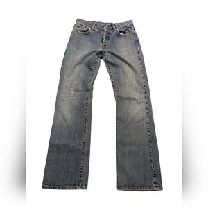 Lucky Brand Dungeree Distressed Denim Button Fly Jeans